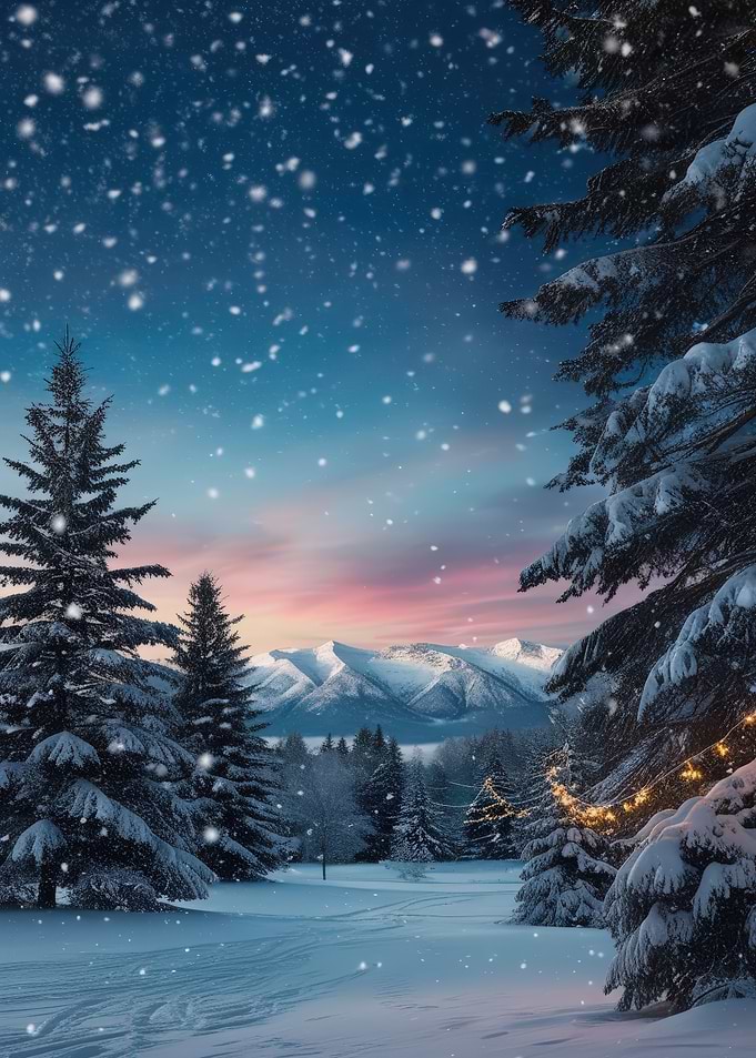 Snowy Mountain Landscape