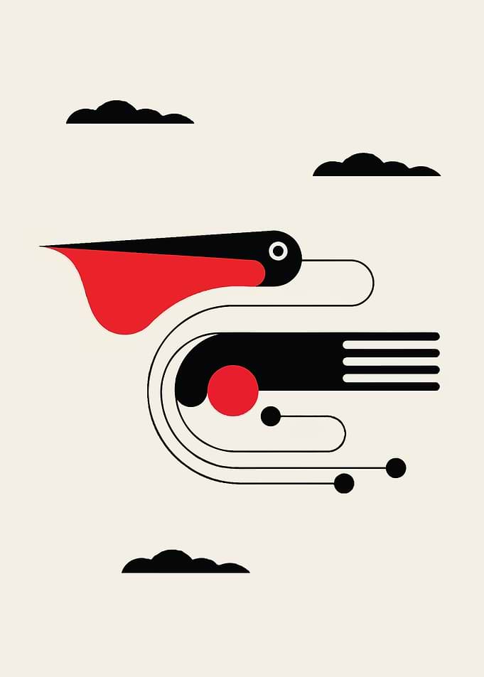 Abstract Bird in Flight