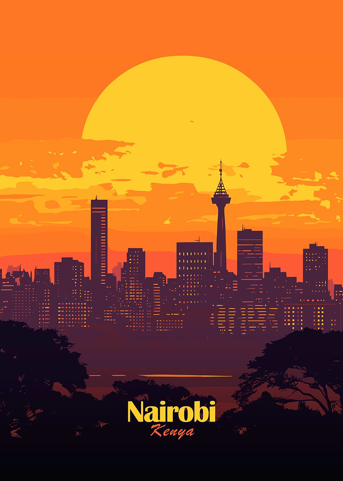 Nairobi Skyline Sunset