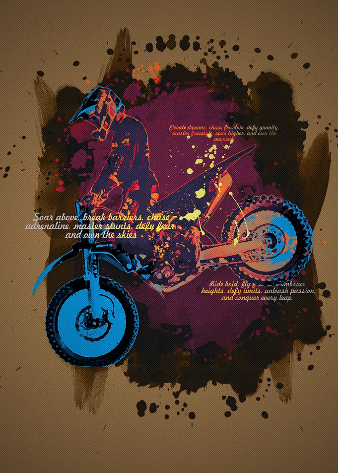 Motocross Rider Art