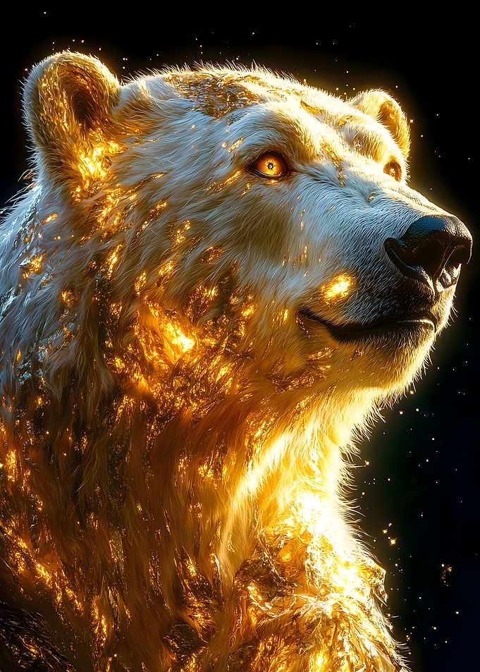 Golden Polar Bear Animal