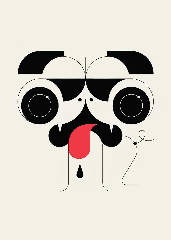 Abstract Dog Illustration