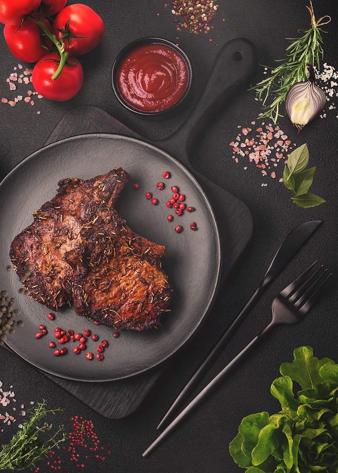 Grilled Steak with Herbs