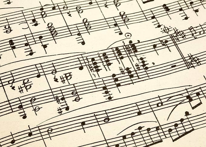 Sheet Music Close-up
