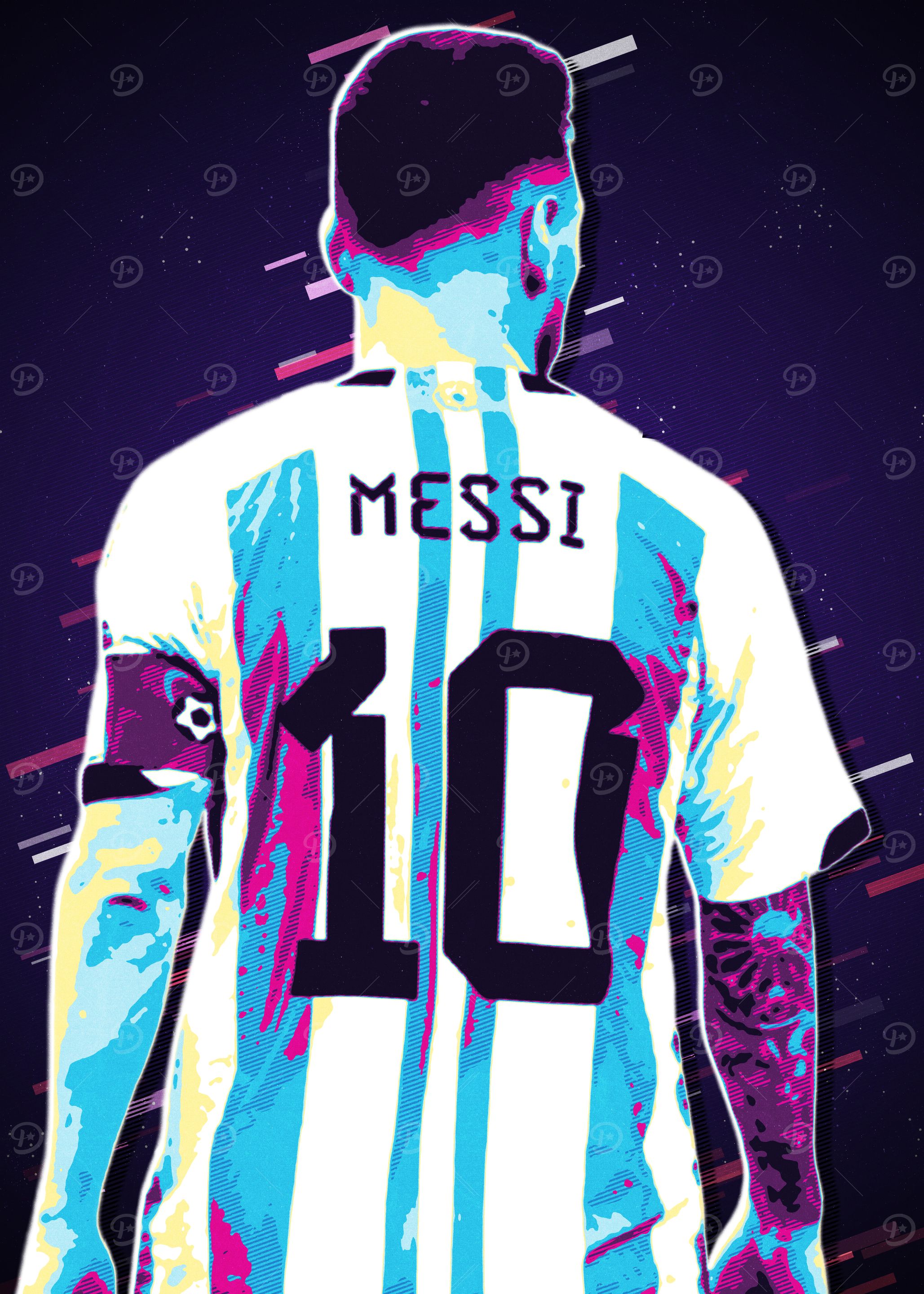 Messi Retro Art