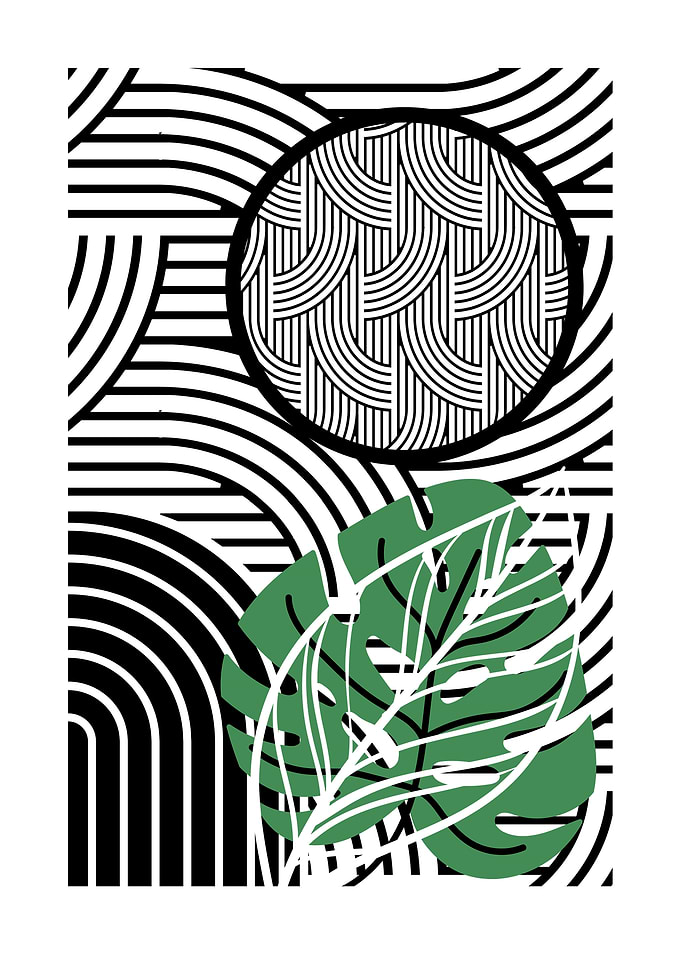 Black and White Abstract Art
