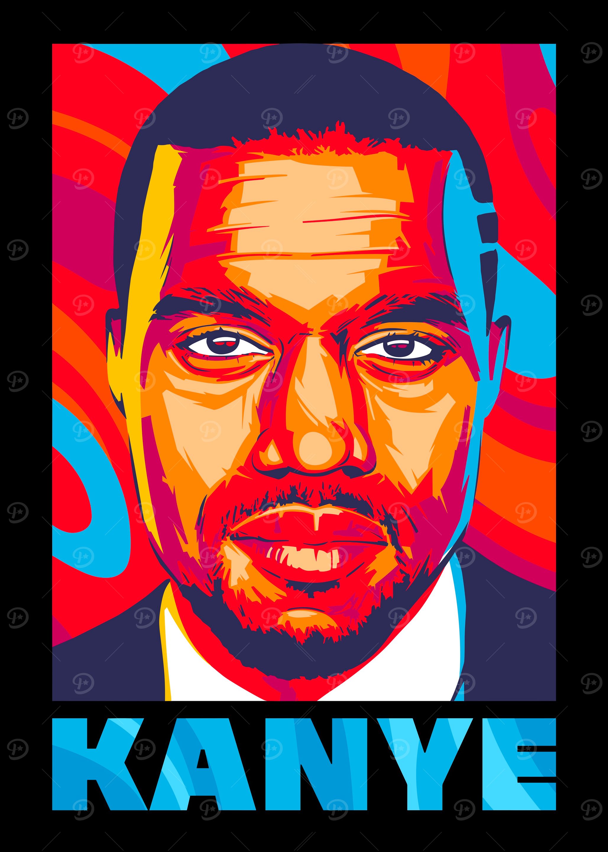 Kanye West Pop Art Portrait