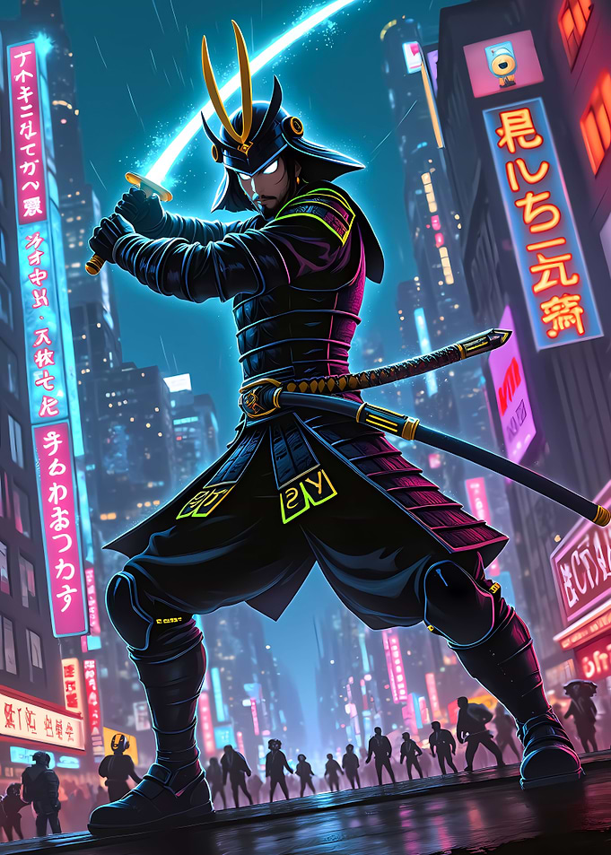 Cyberpunk Samurai