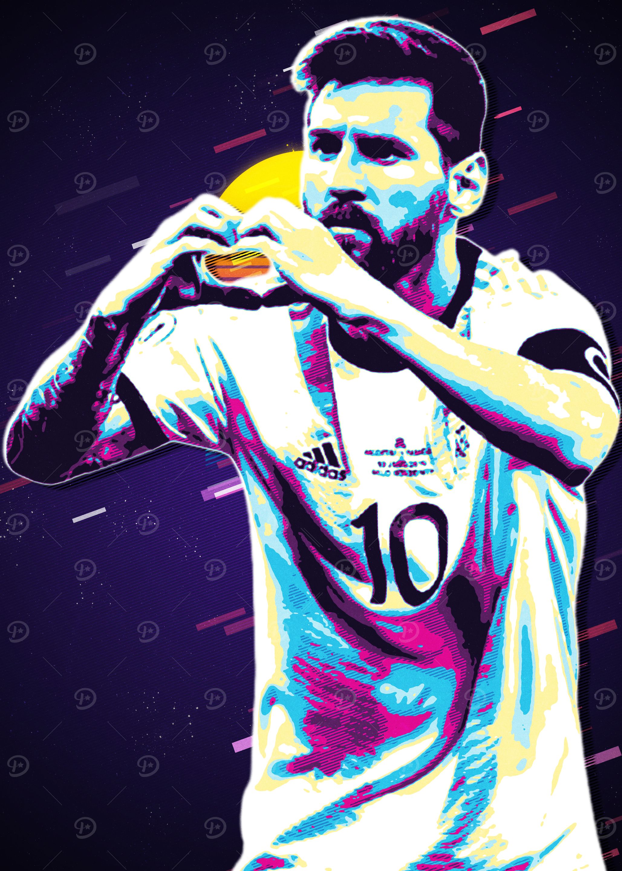 Messi Heart Poster