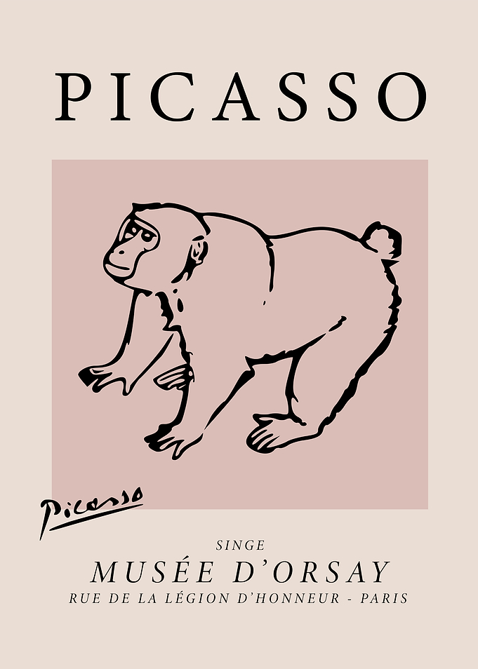 Picasso Monkey Print