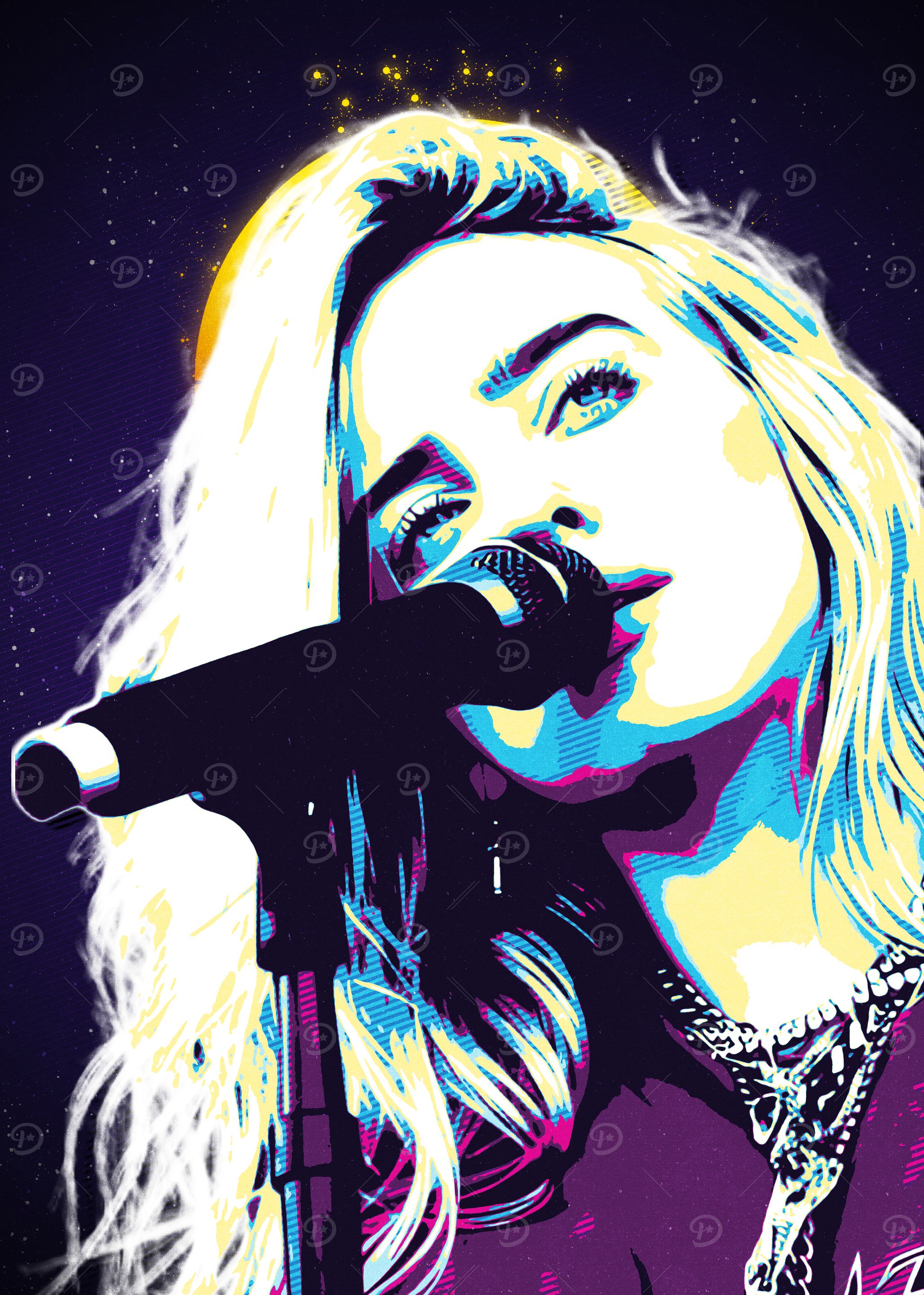 Billie Eilish Retro Art