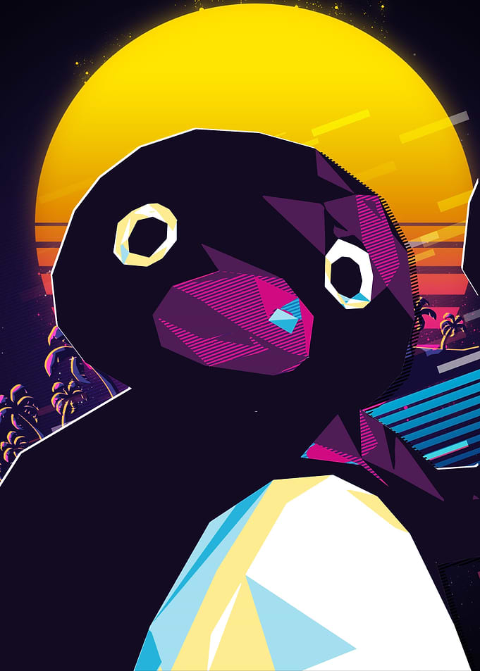 Pengu noot noot motherfucker Retro Art