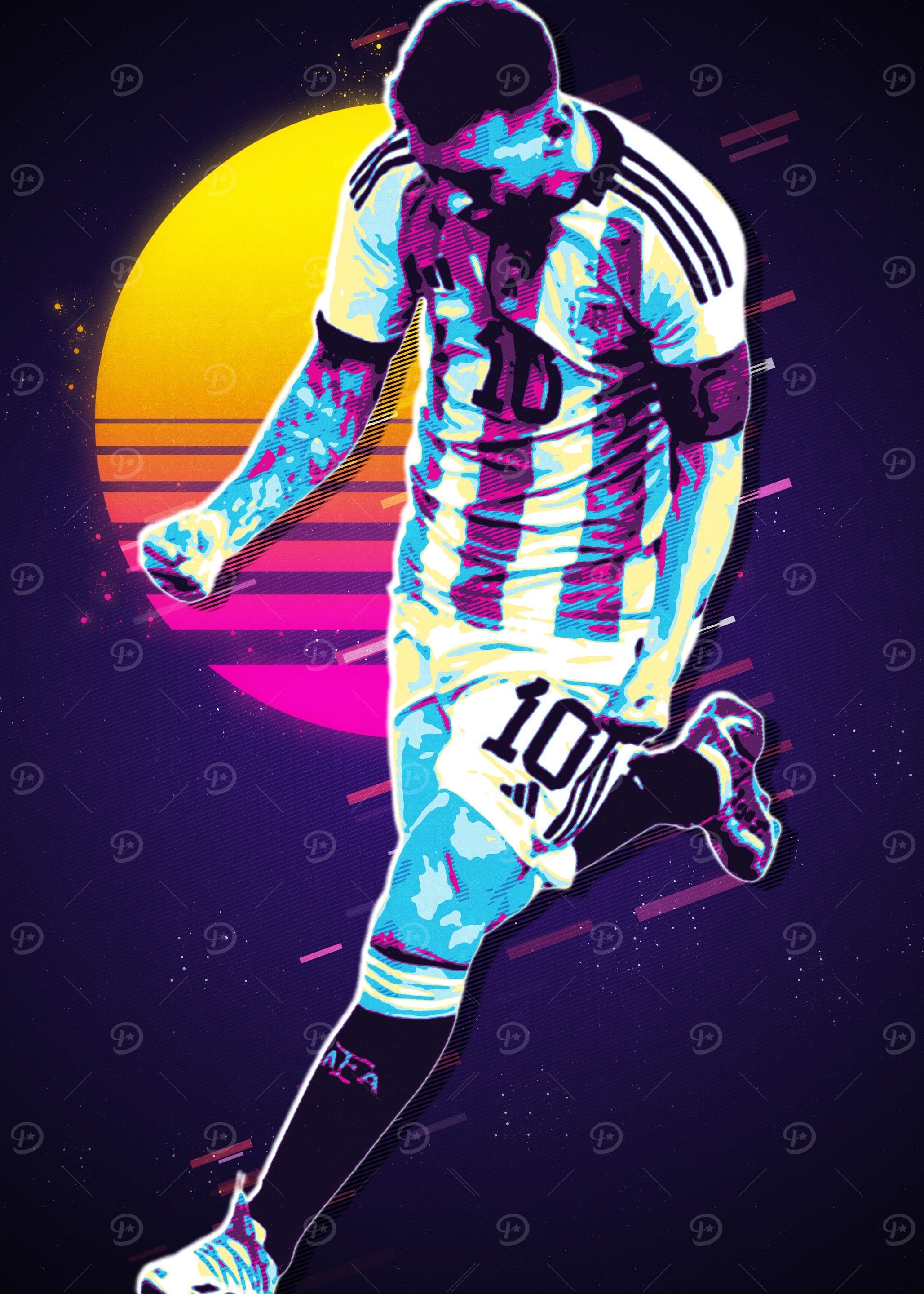 Messi Retro Art