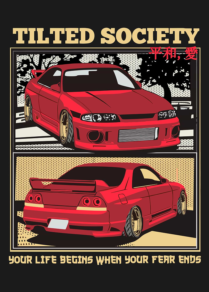 Tilted Society - Red Sports Car