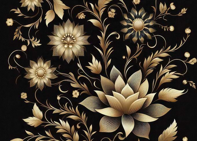 Gold Floral Pattern