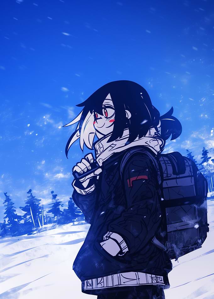 Anime Girl in Winter