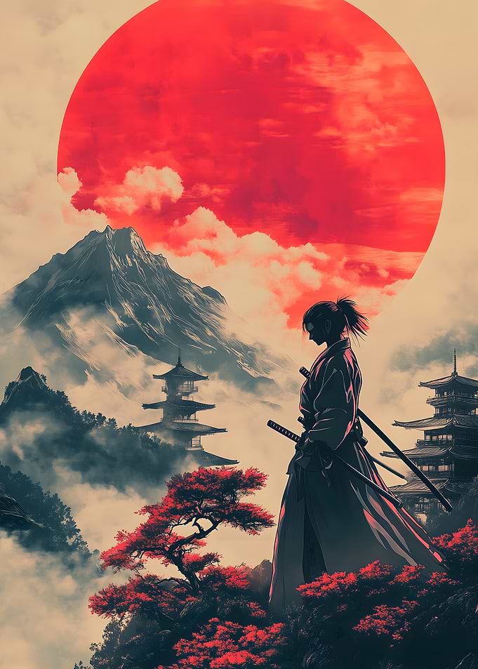 Samurai Under Red Moon