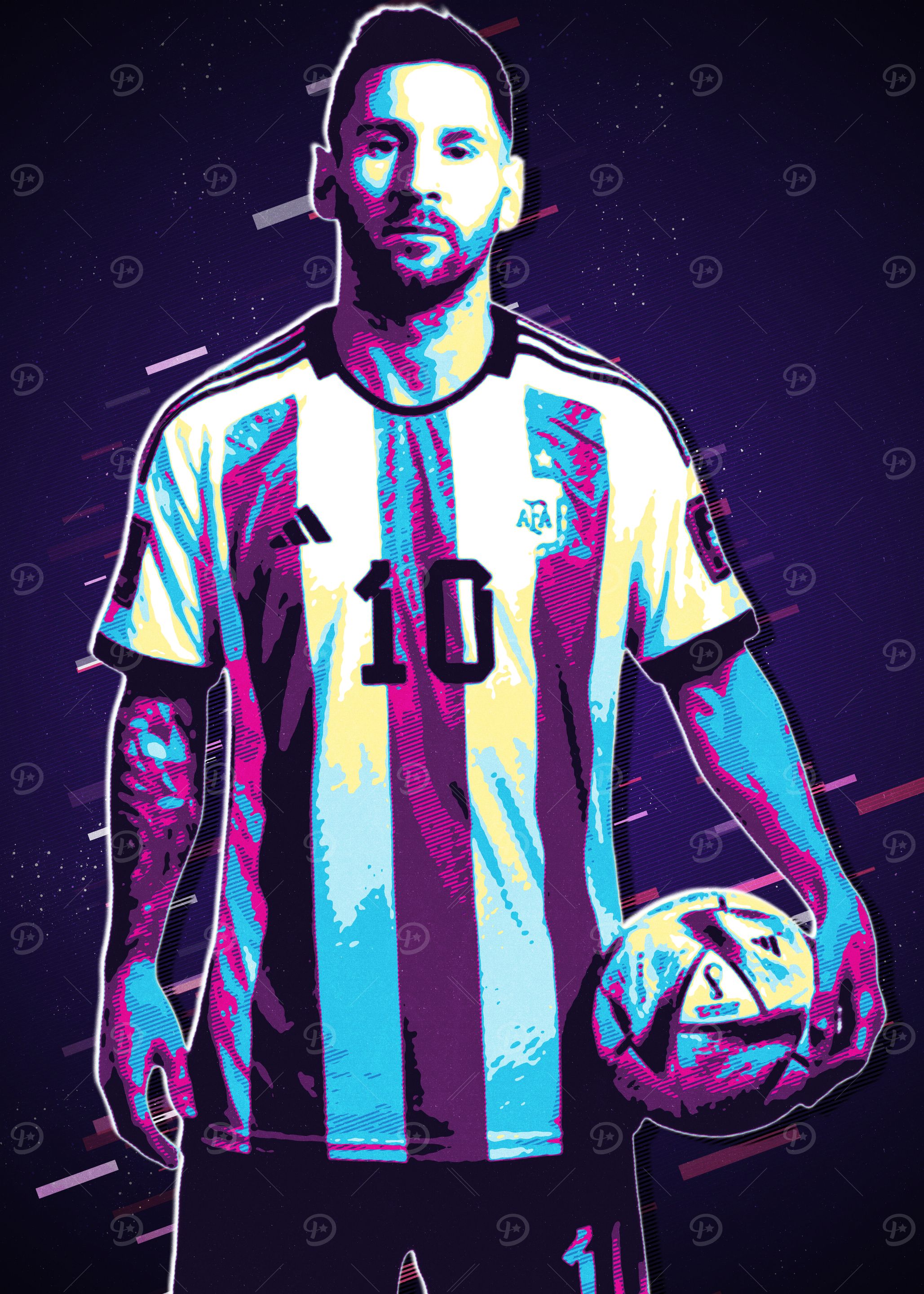 Messi Argentina Jersey Art