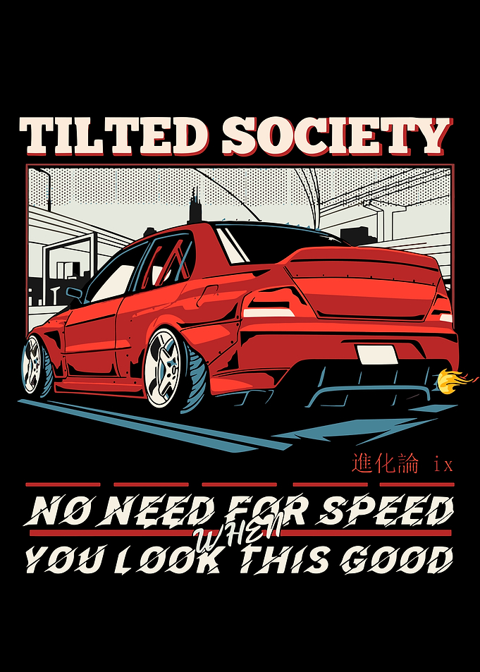 Tilted Society Car Graphic