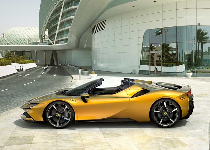 Golden Ferrari Convertible