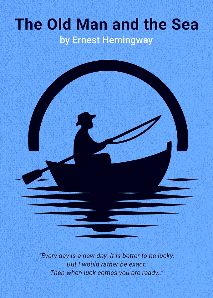 The Old Man and the Sea Minimalist Book Cover Poster