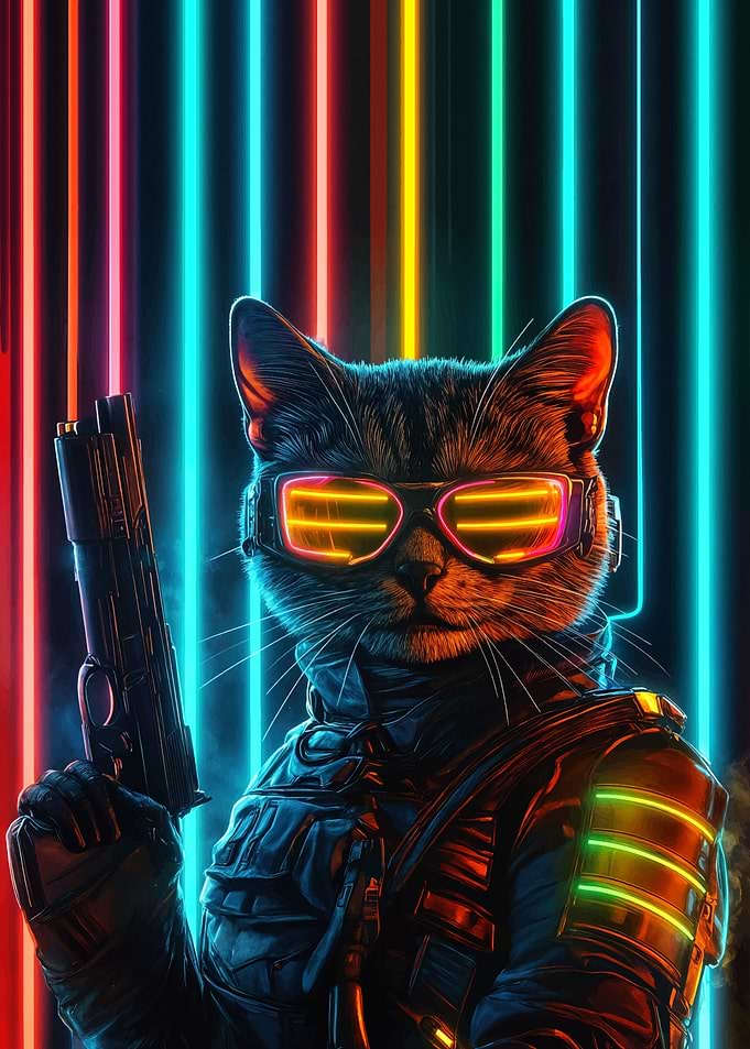 Cyberpunk Cat Gun