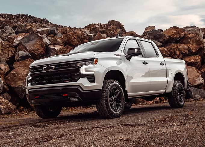 White Chevrolet Silverado Pickup Truck