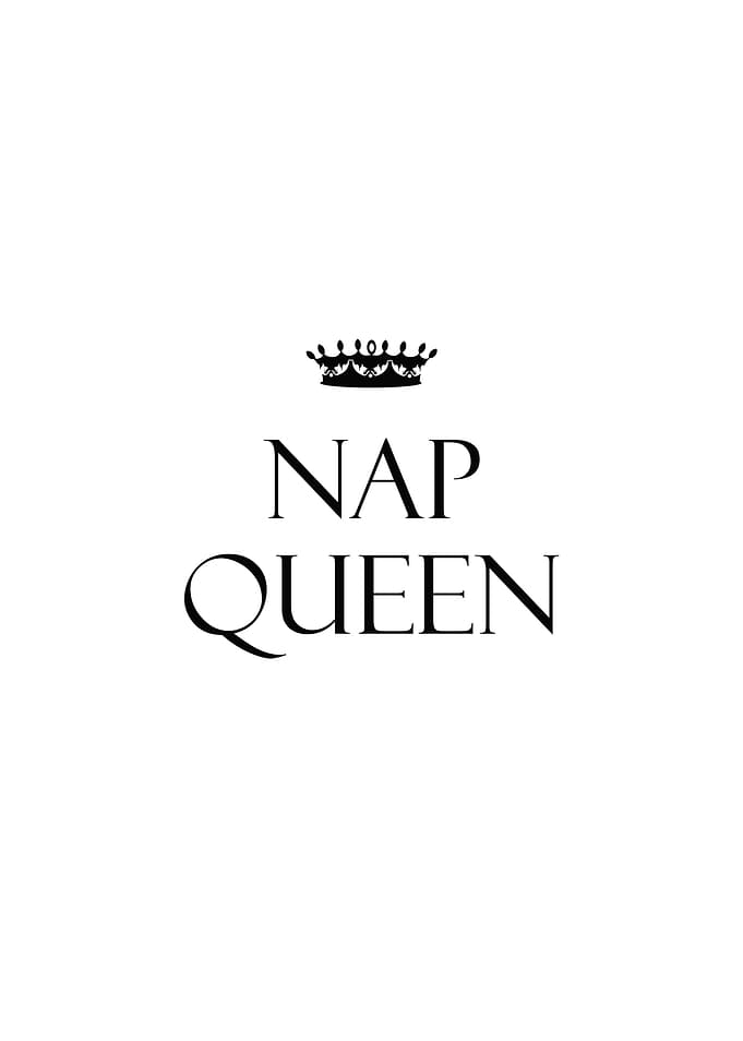Nap Queen Crown Print