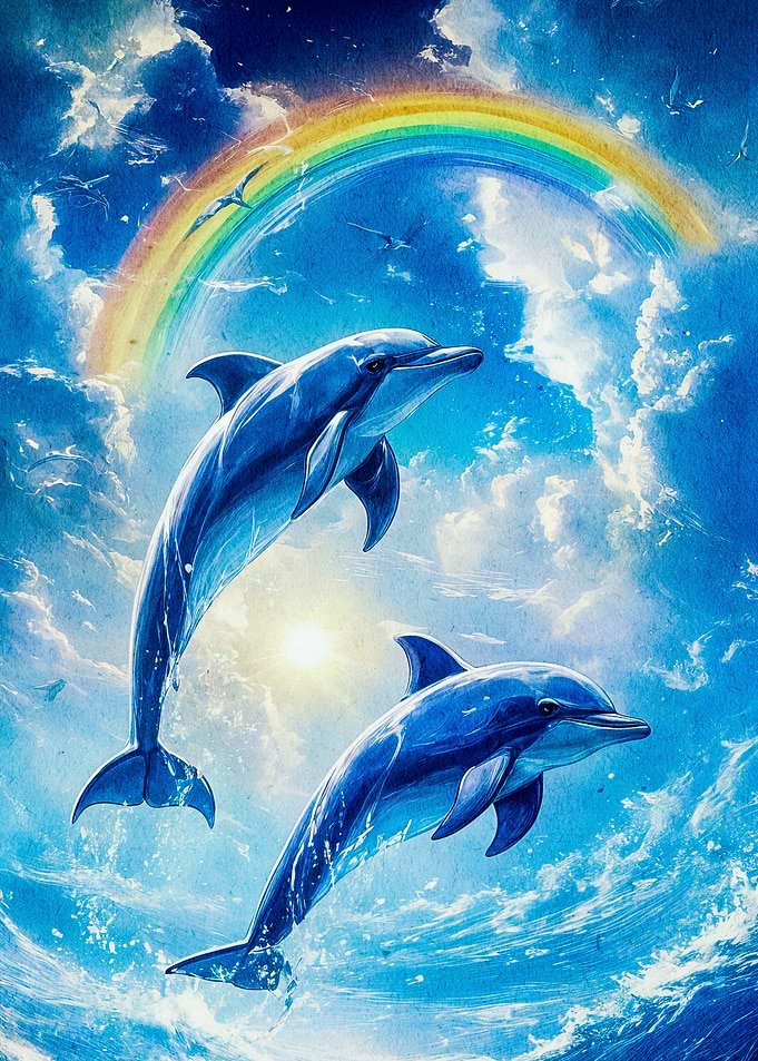 Dolphins Rainbow