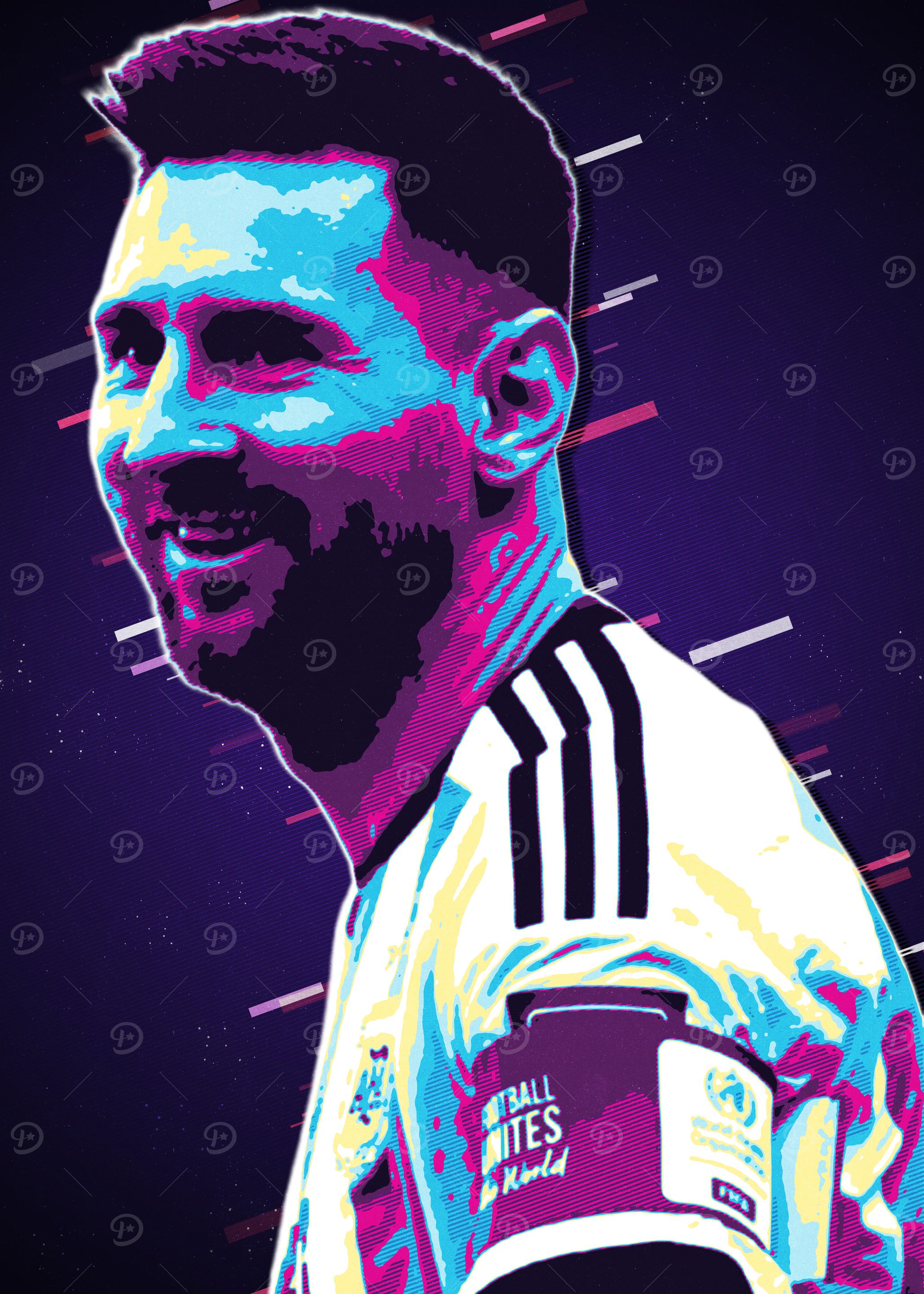 Messi Retro Art