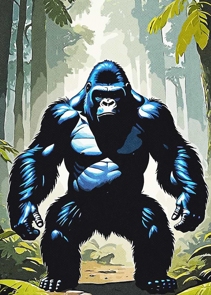 Gorilla in Jungle