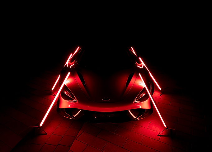 Red Neon Car