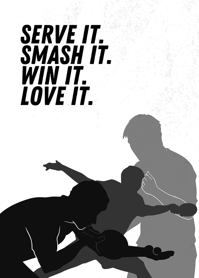 Table Tennis Motivation Poster