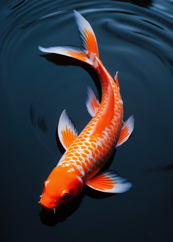 Koi Fish in Pond