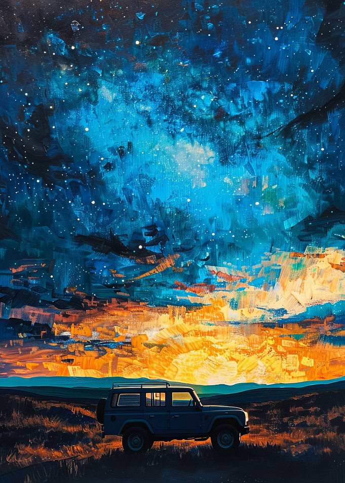 Night Sky & Off-Road Vehicle