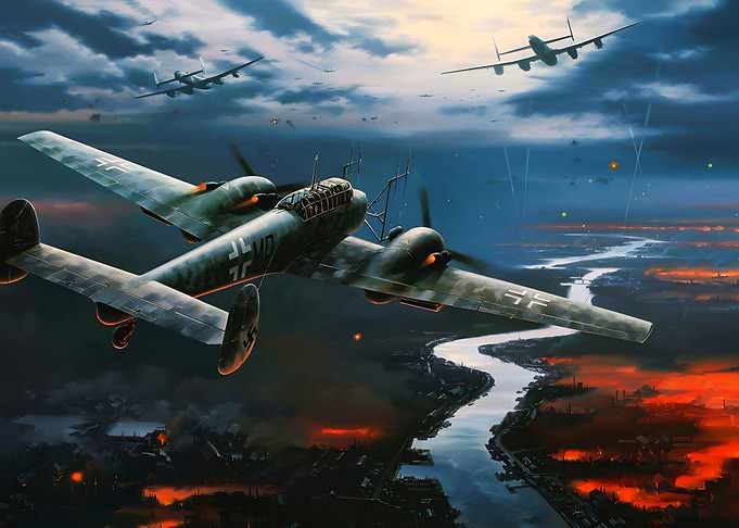 Night Fighter Over City