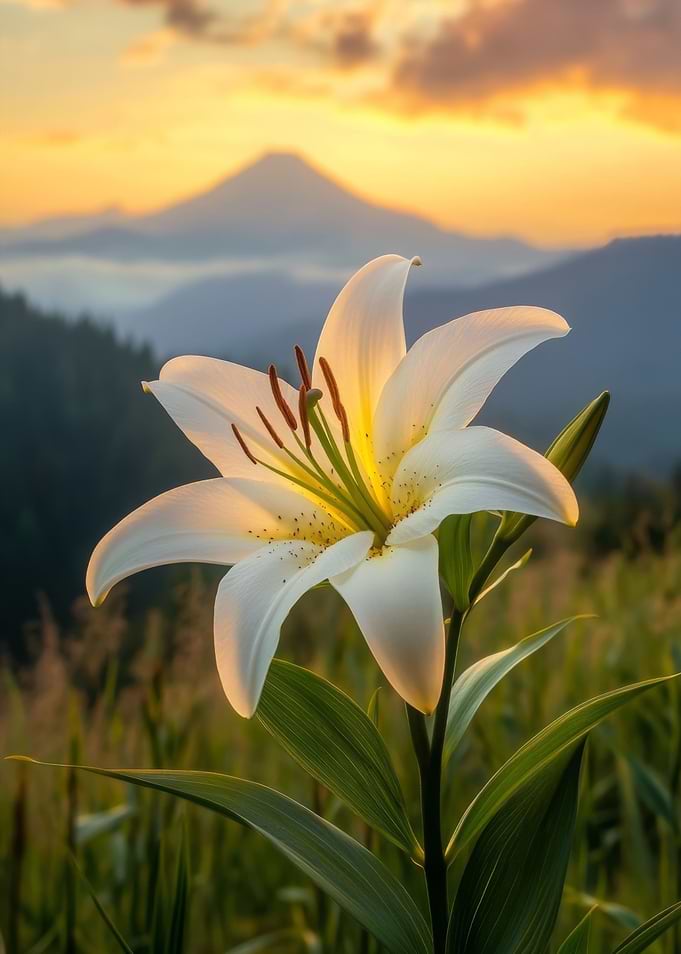 White Lily Sunrise