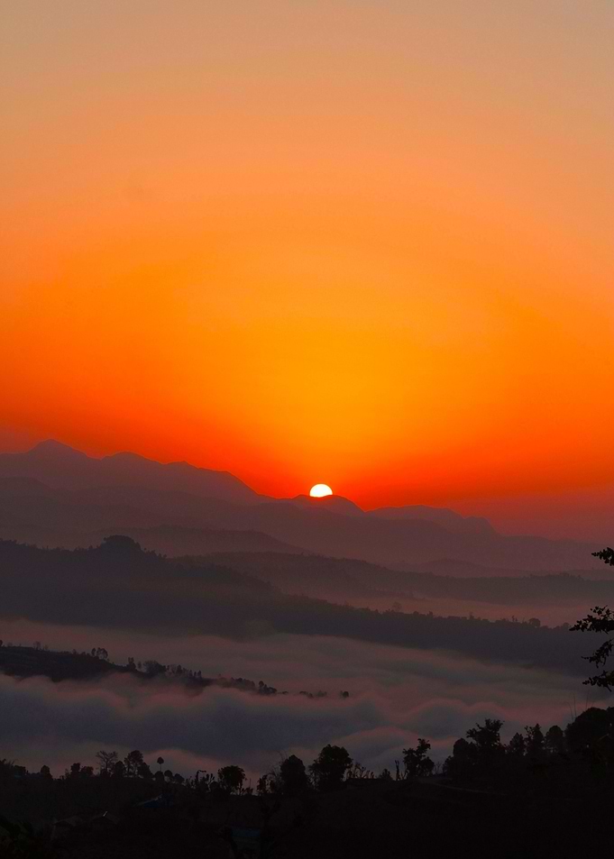 Sunrise Over Mountains
