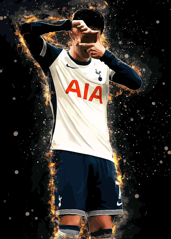 Son Heung-min Football Art