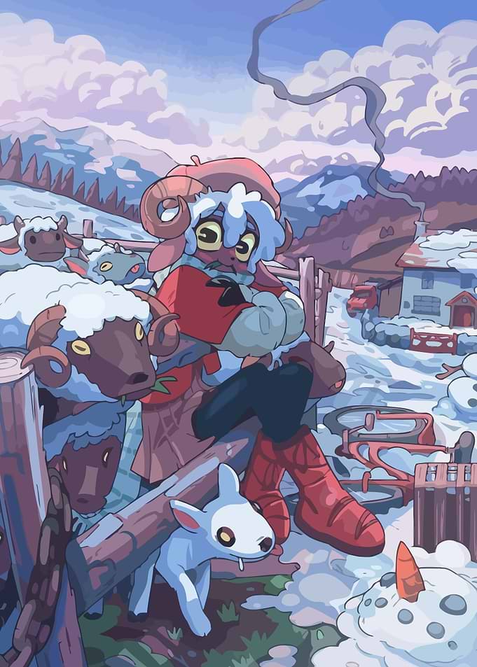 Sheep in Winter Wonderland