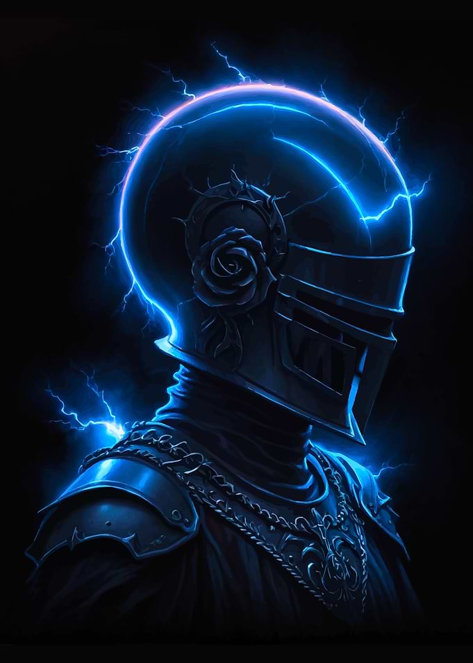 Knight with Rose and Lightning