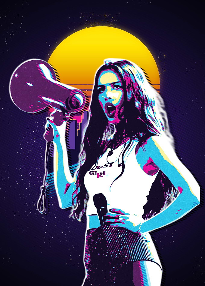 Olivia Rodrigo Retro Art