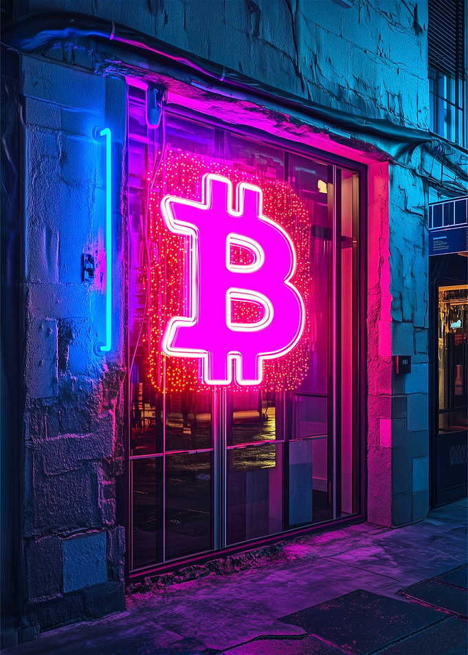 Bitcoin Neon Symbol