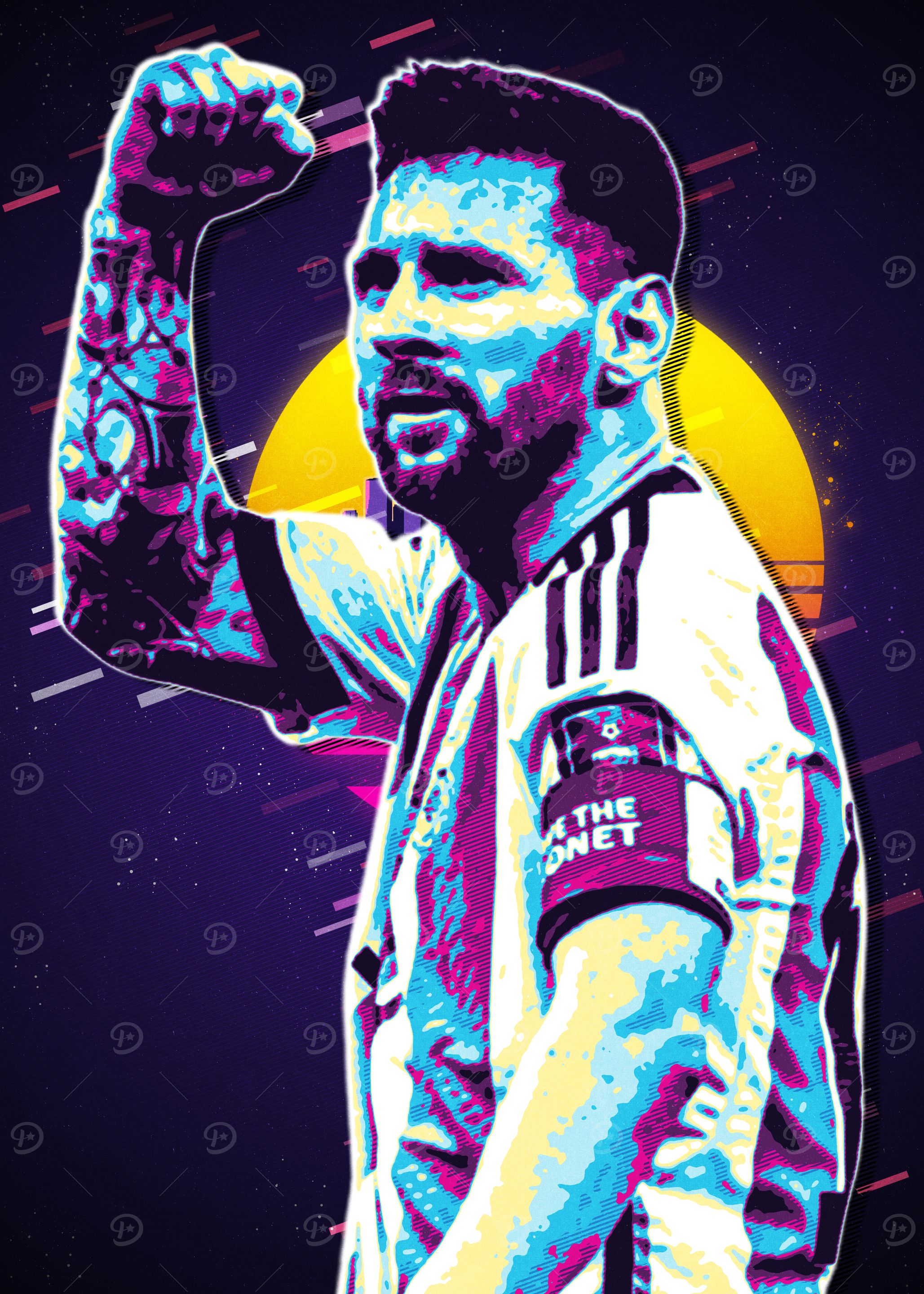 Messi Retro Art