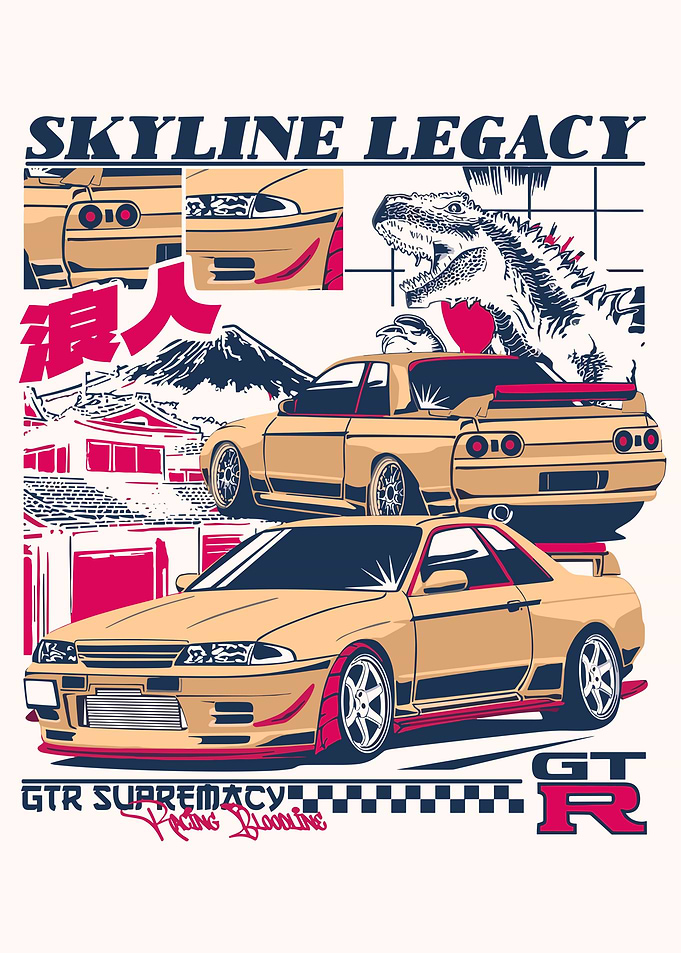 Skyline Legacy GTR Print