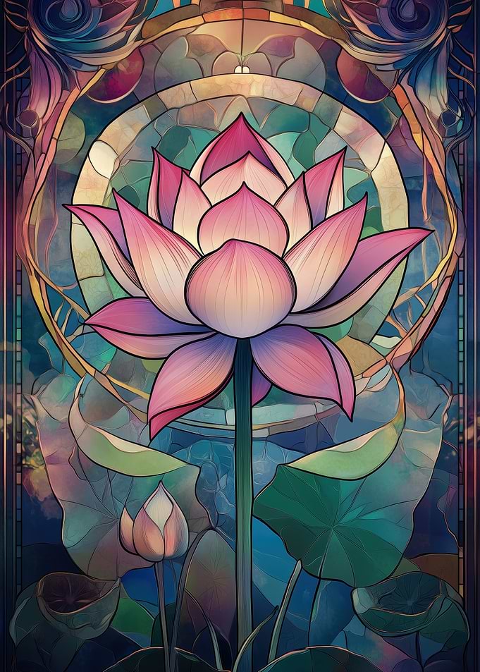 Stained Glass Lotus