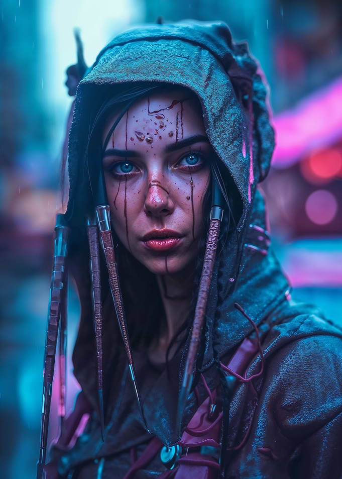 Cyberpunk Woman Portrait