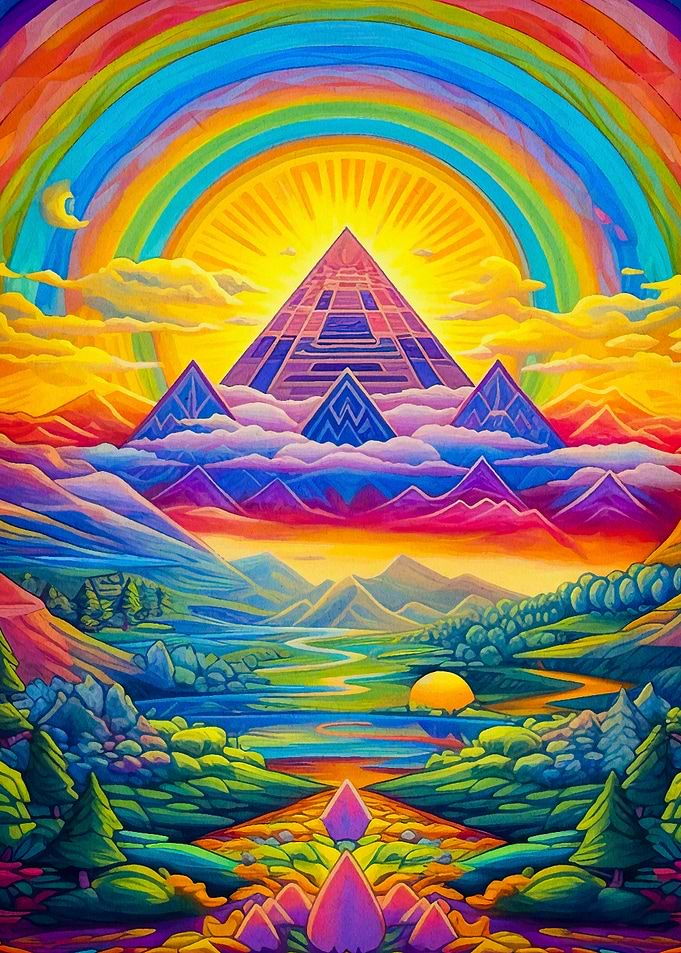 Rainbow Pyramid Landscape
