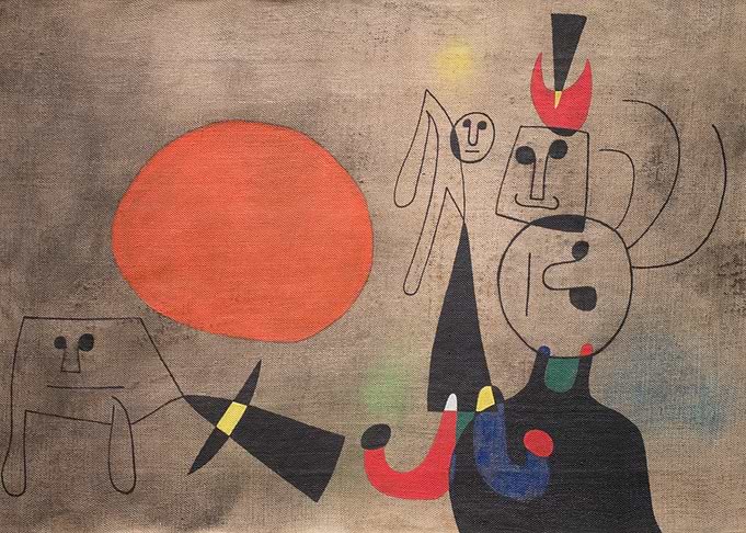 Abstract Art with Figures by joan miro