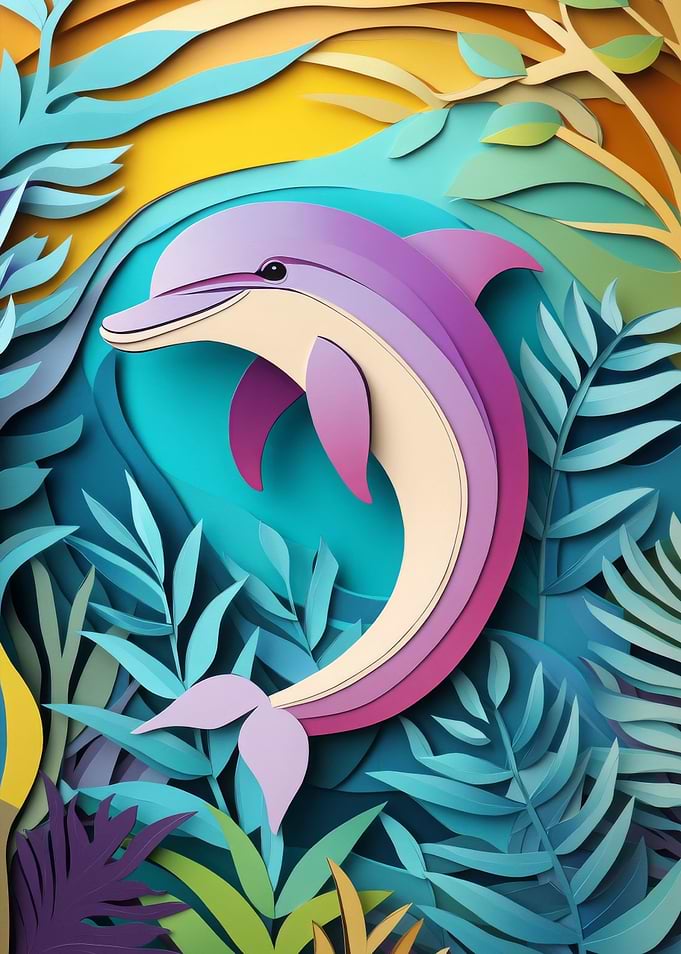 Papercut Dolphin